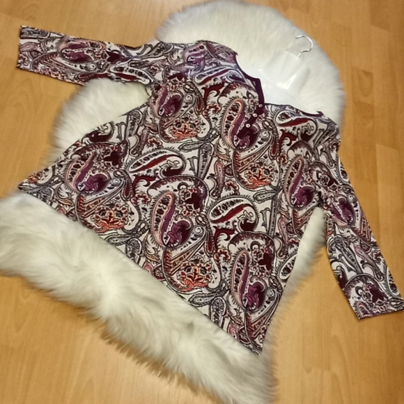 Croft & Barrow Paisley Print Top - Picture 9 of 14